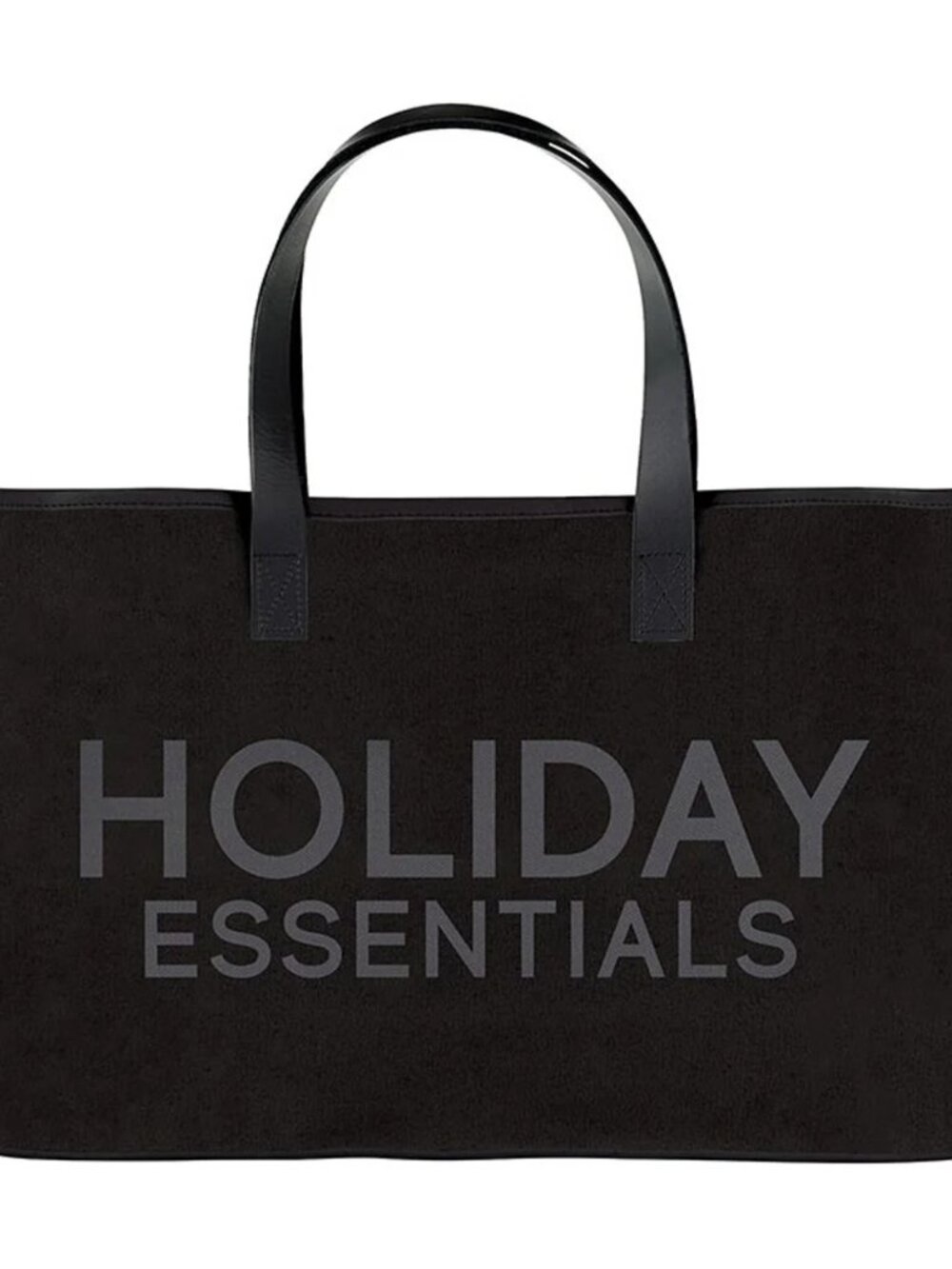 Black Canvas Tote - "Holiday Essentials"/NWT